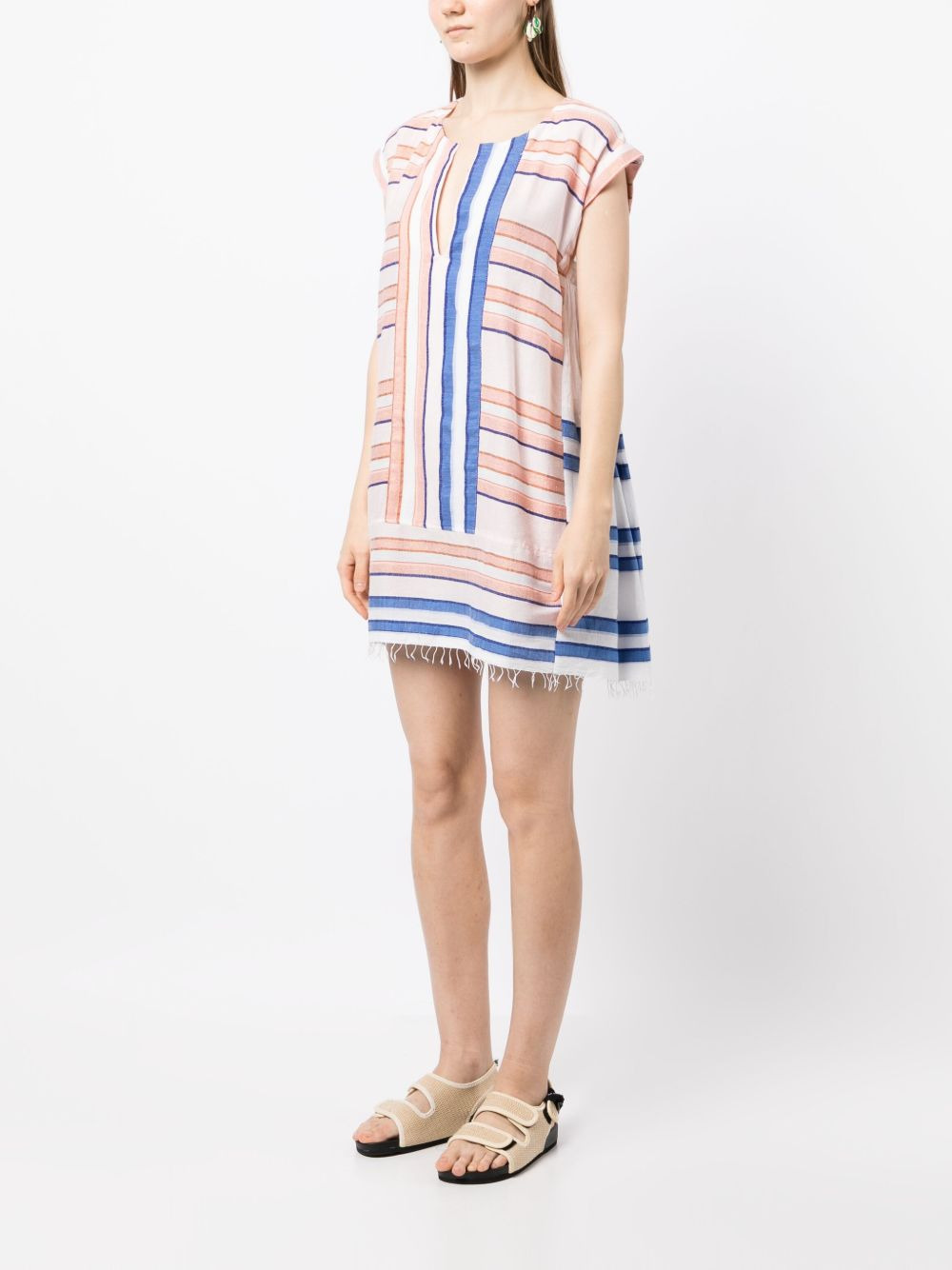Eskedar stripe-pattern caftan dress - 3