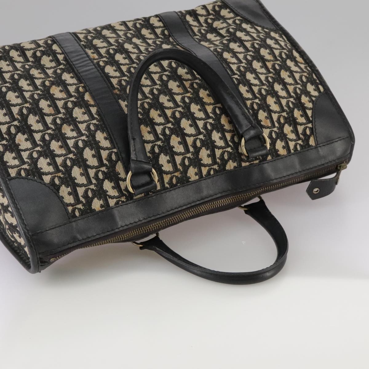 DIOR Trotter Canvas Hand Bag Navy - 6