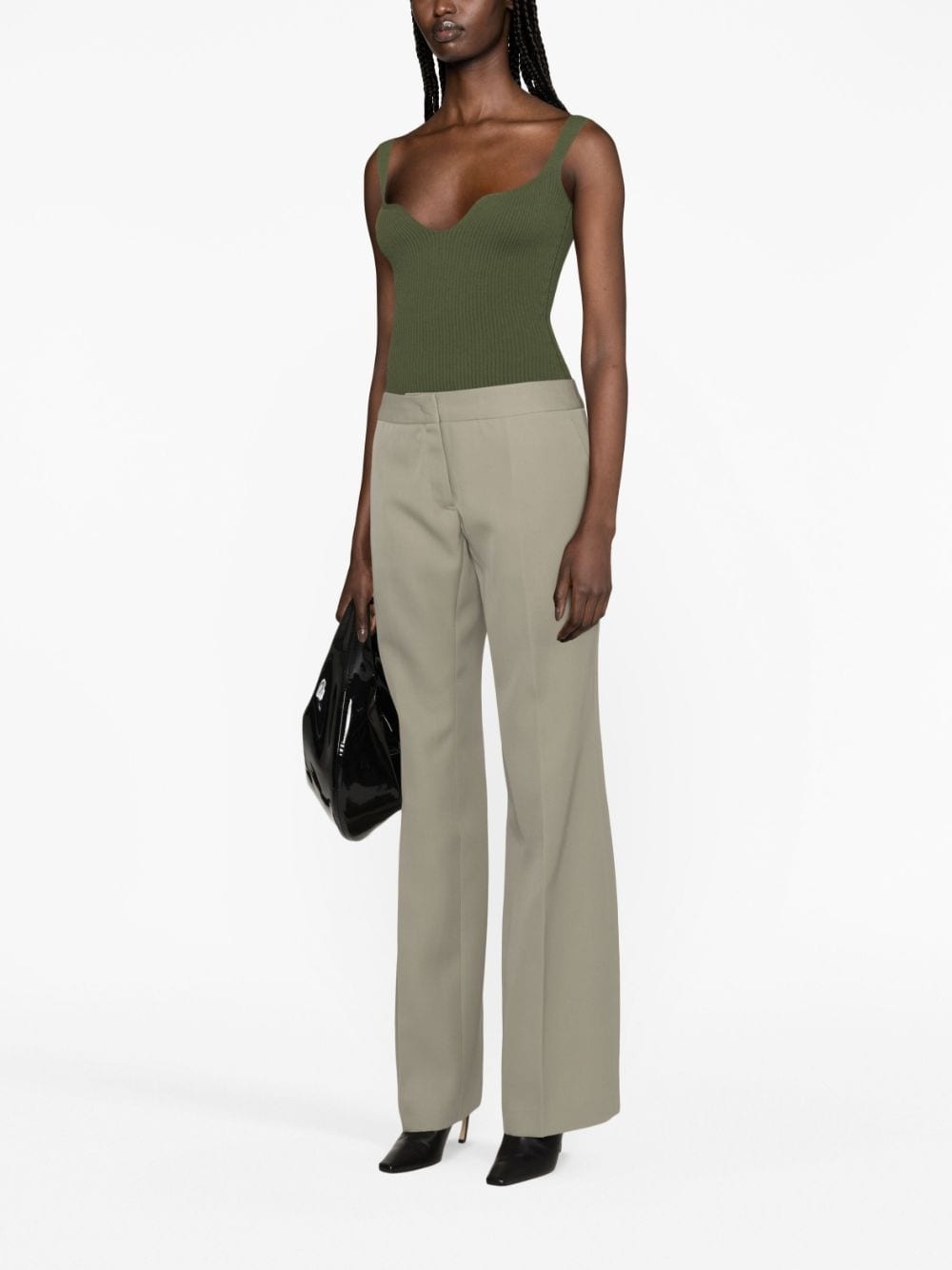 wool flared trousers - 2