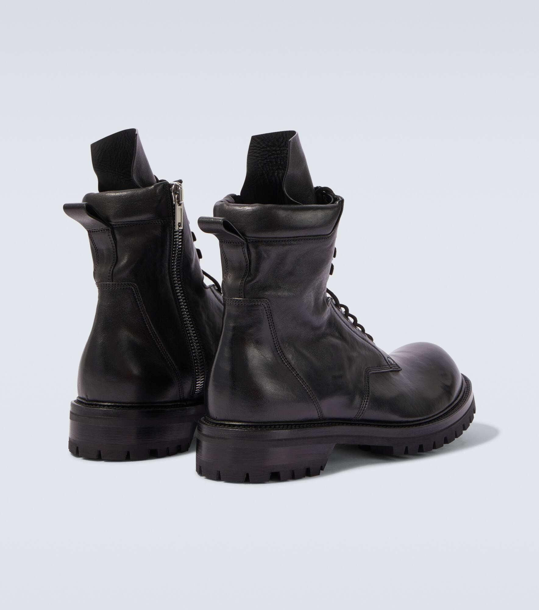 Leather combat boots - 6