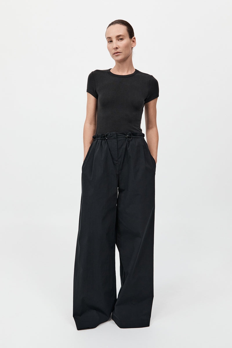 Petit Paperbag Waist Pants - Black - 6