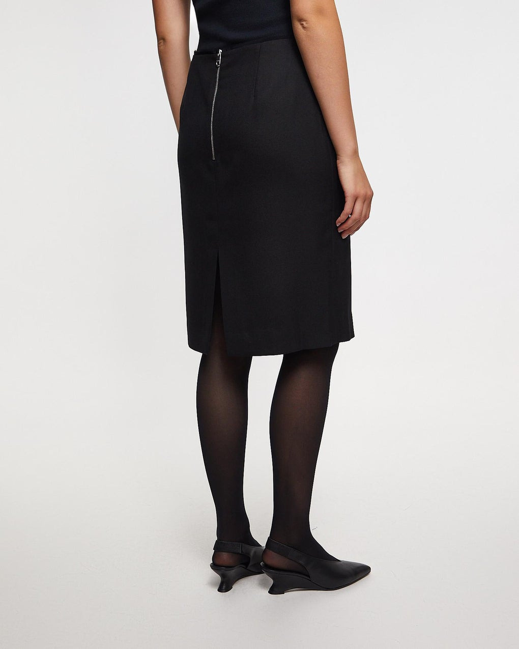 Skirt Pencil Midi  Black - 4