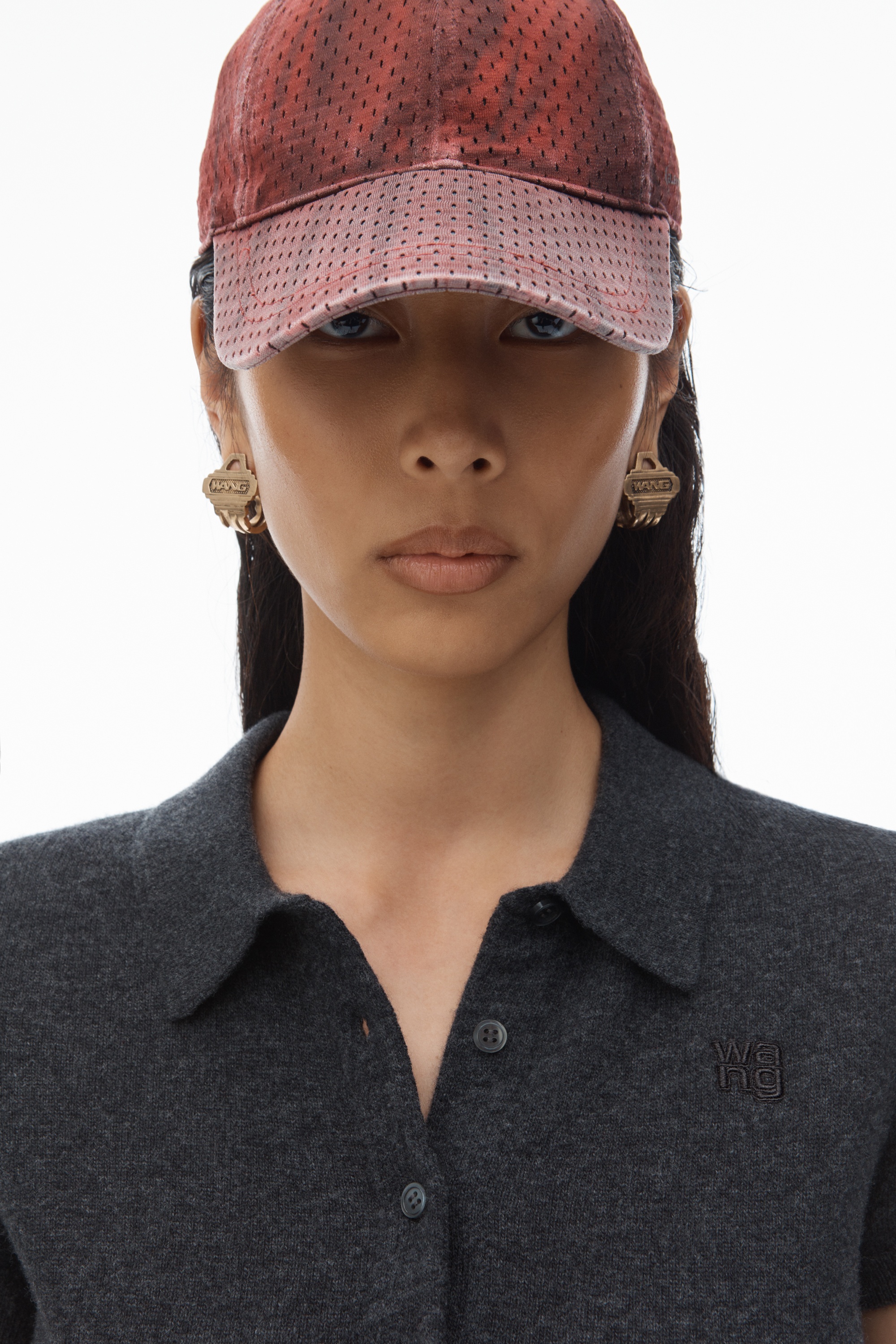 Logo Embroidered Polo Cardigan in Wool - 5