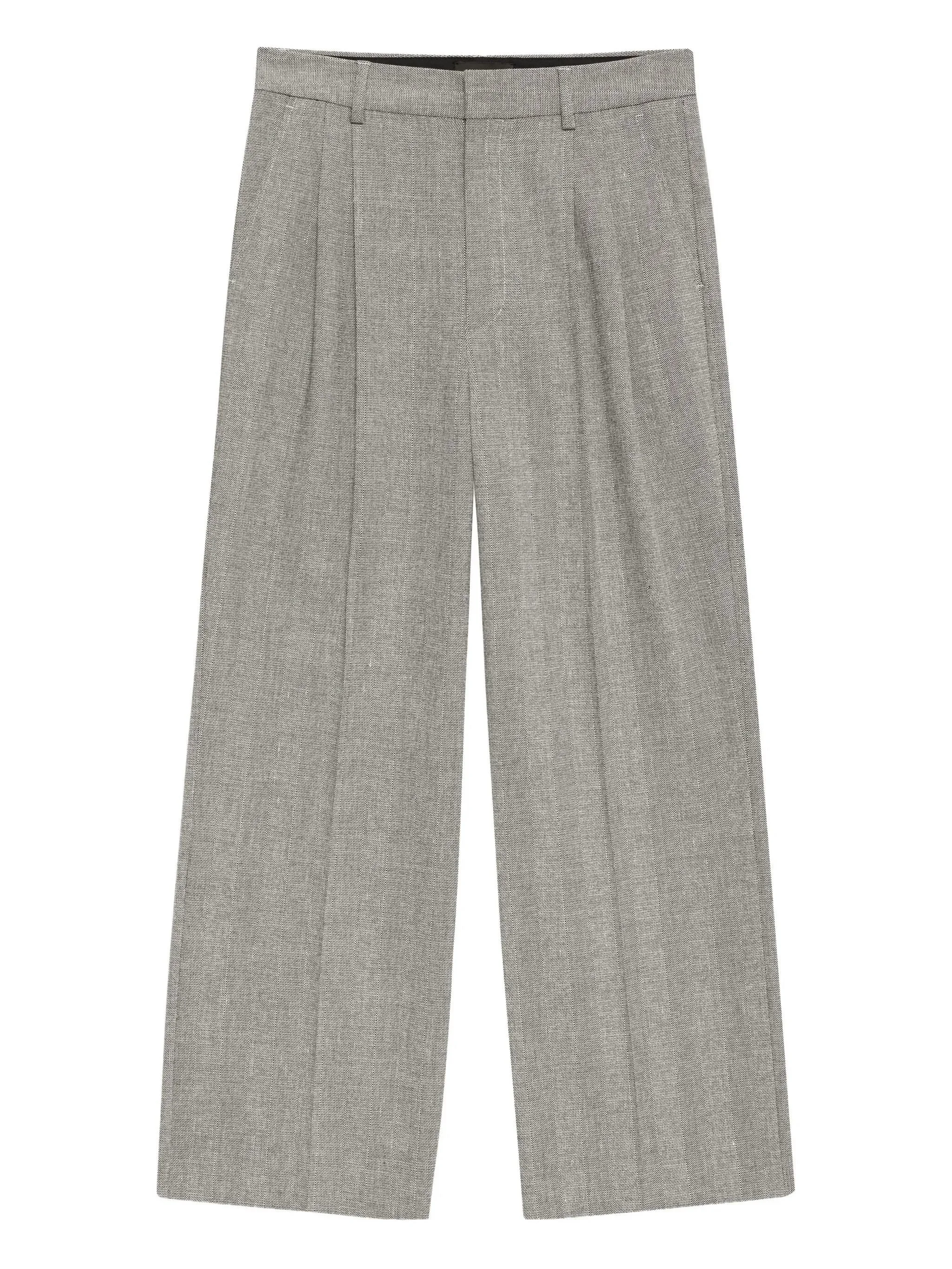 Anine Bing Belen Herringbone Trousers - 1