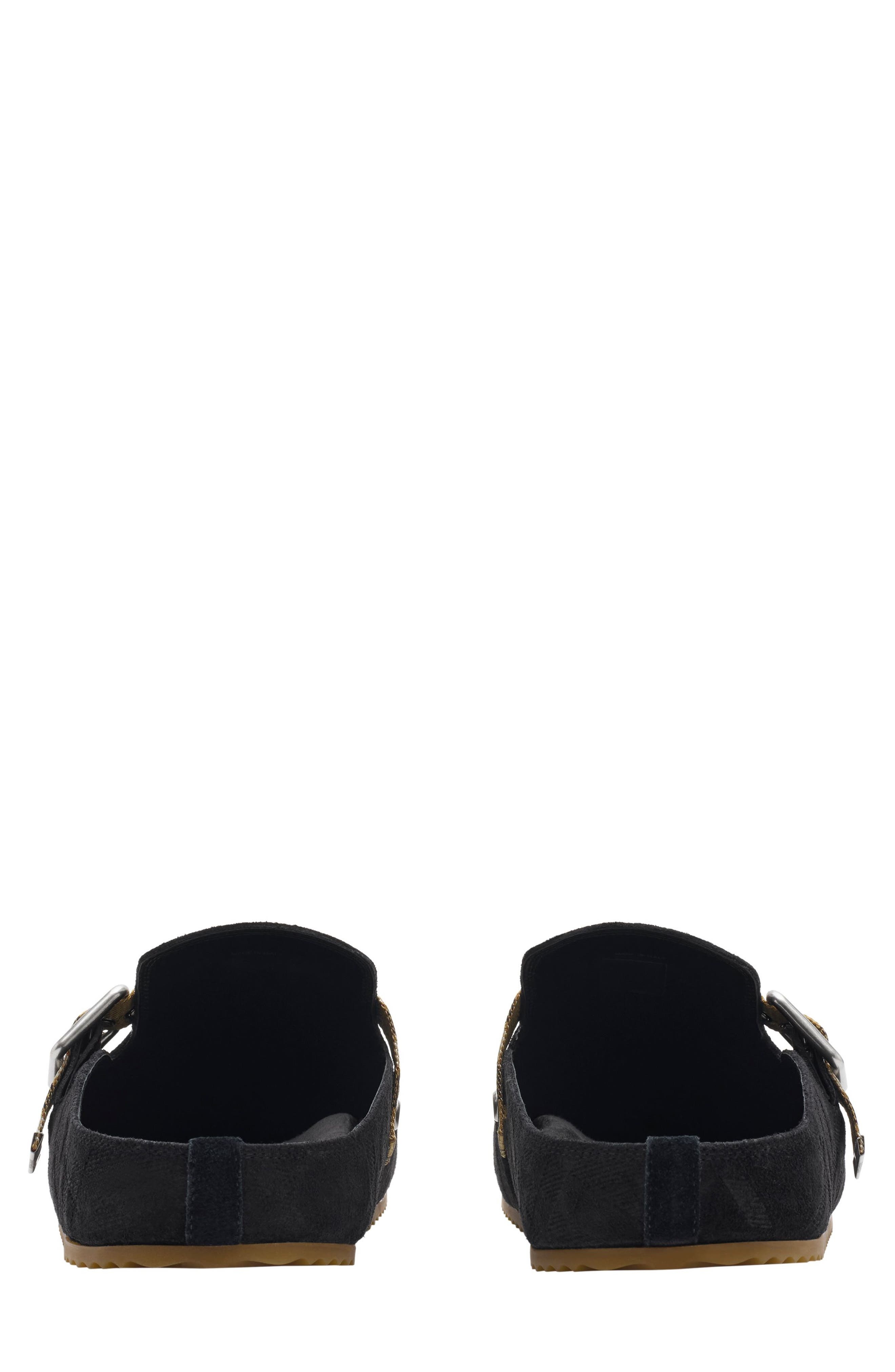 burberry Check Suede Urchin Clog in Black at Nordstrom - 6