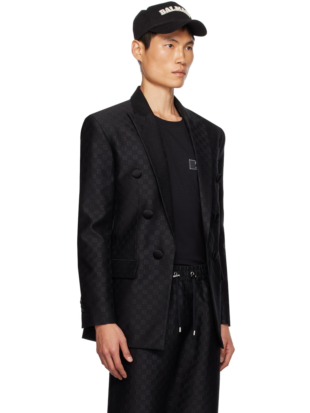 Black Mini Monogram Blazer - 2