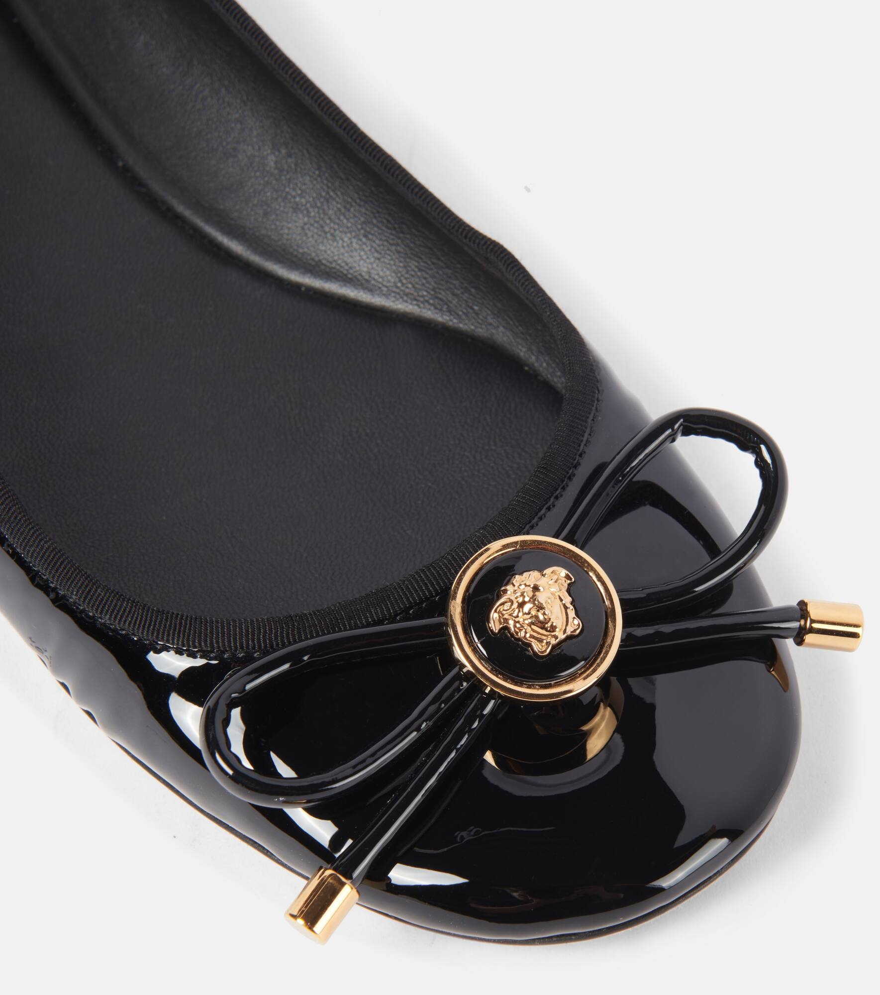 Opera bow-detail patent leather ballet flats - 5