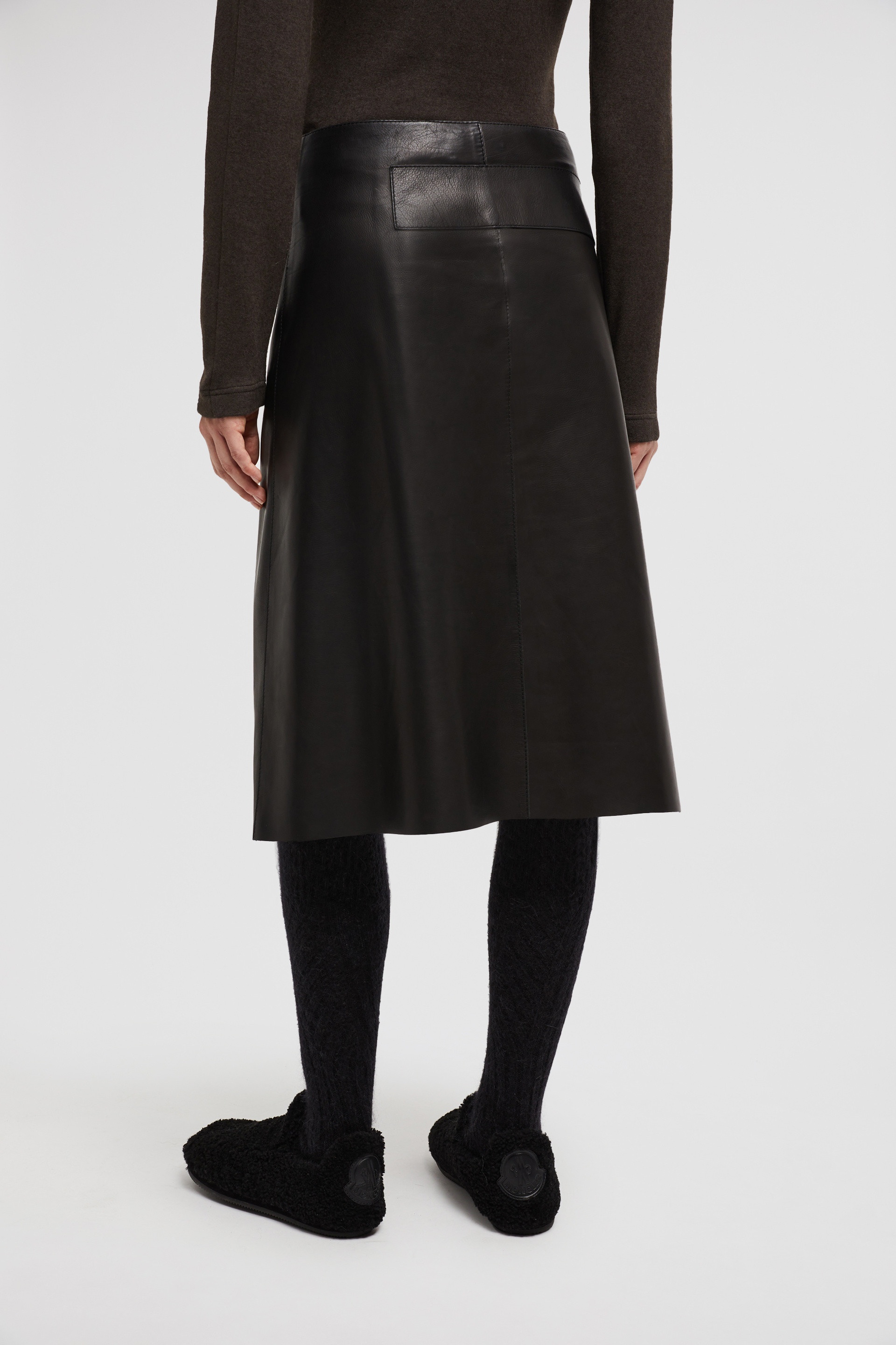 Leather Midi Skirt - 5