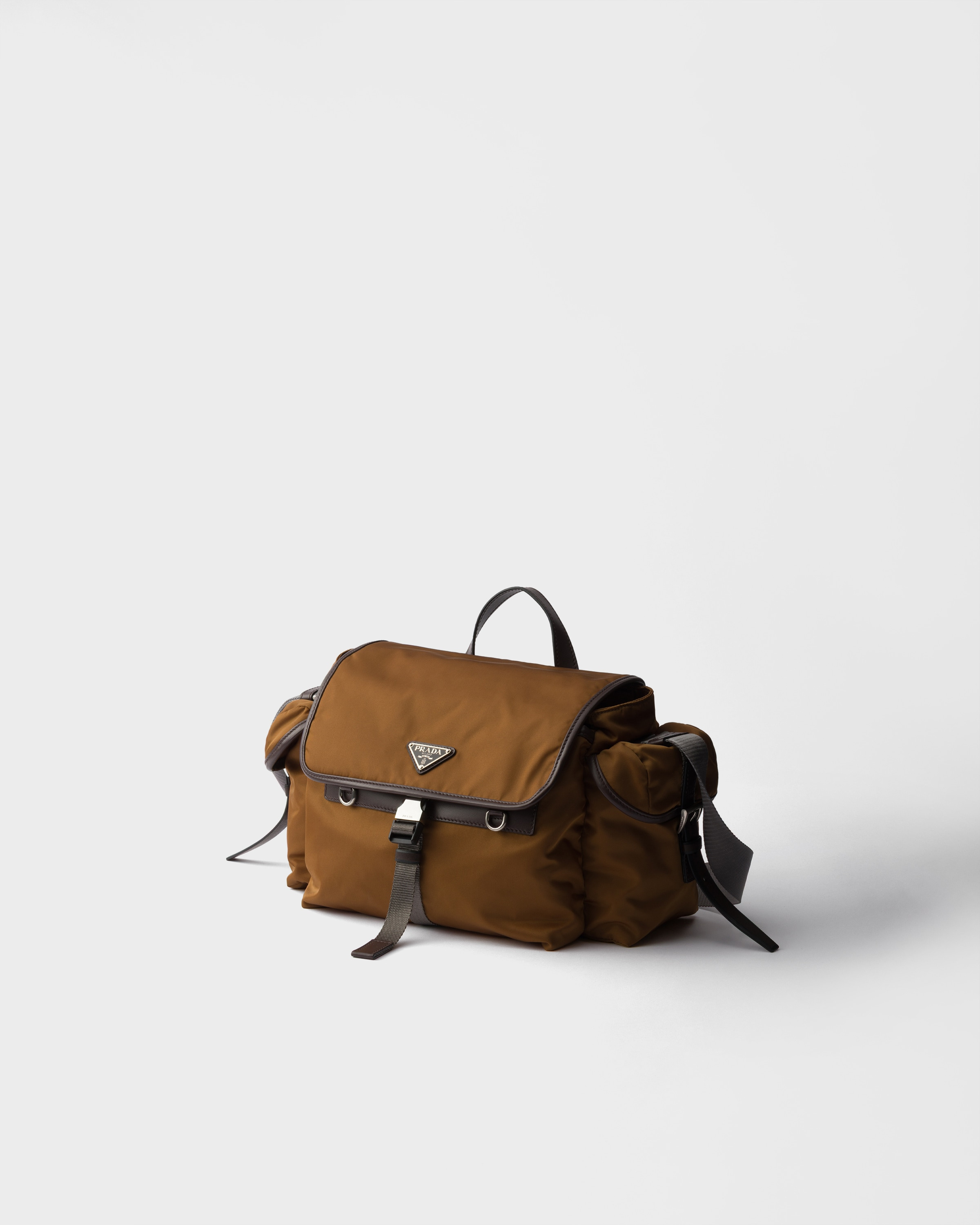 Re-Nylon and leather shoulder bag - 3