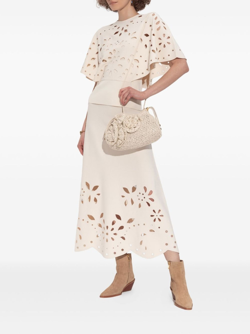 ULLA JOHNSON laser-cut scalloped skirt outlook