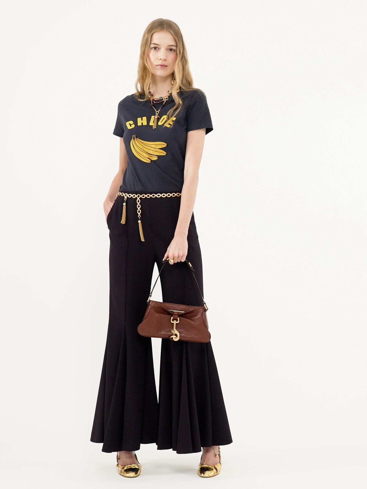 CROPPED BOOTCUT PANTS IN CRÊPE SATIN - 5