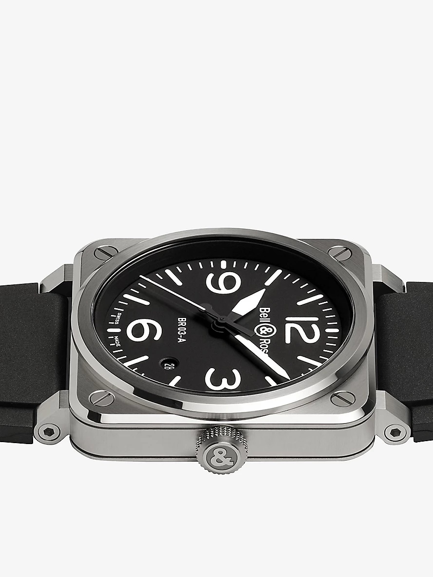 BR03A-BL-ST/SRB Aviation stainless-steel automatic watch - 3