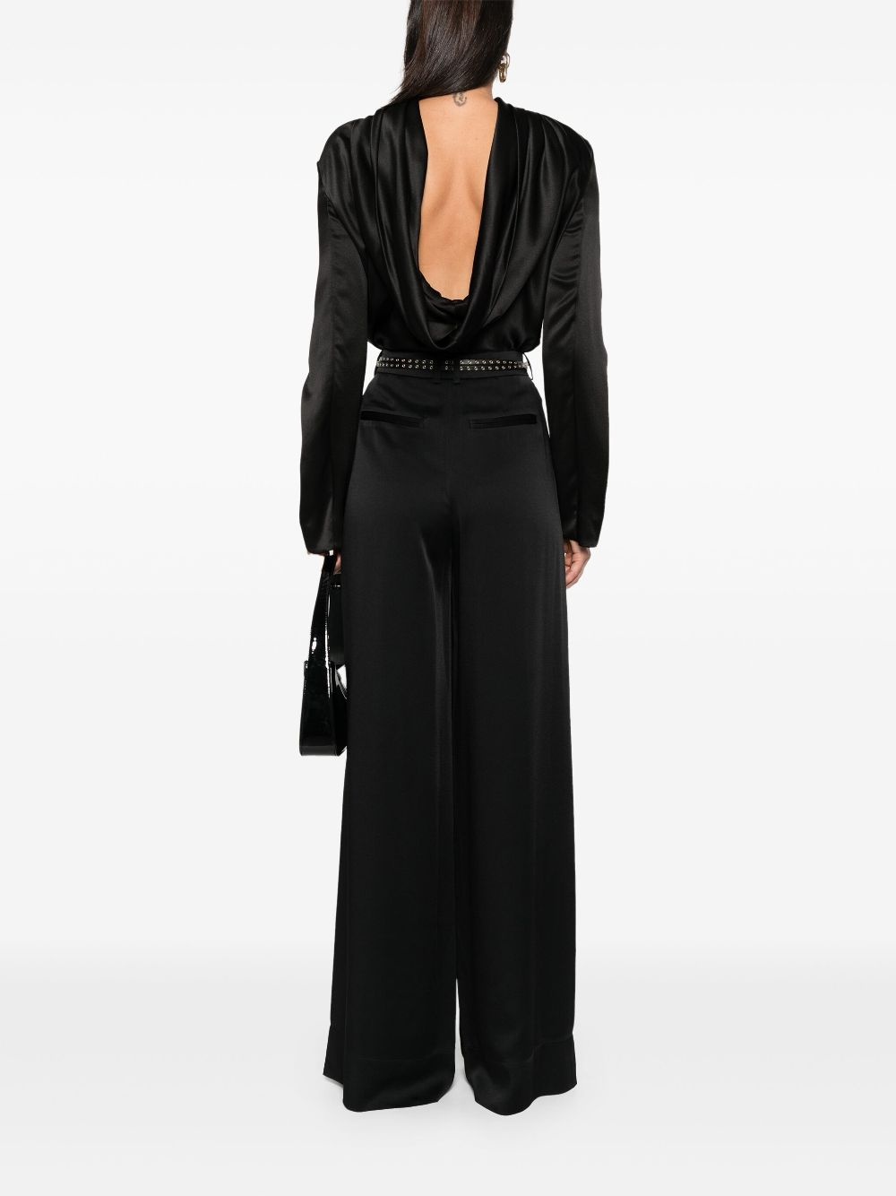 long-sleeve draped top - 2
