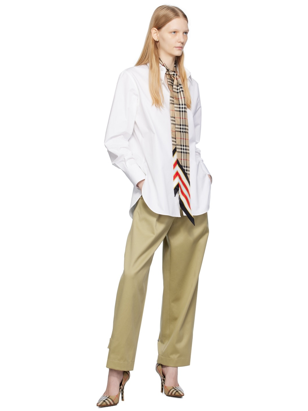 Khaki Pleated Trousers - 4