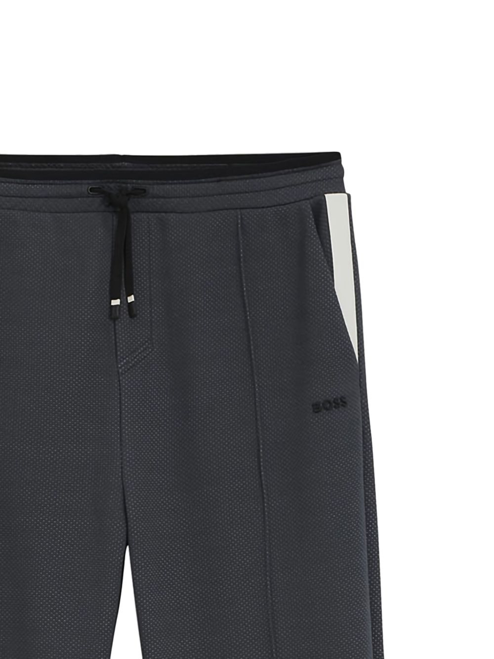 side-stripe textured trousers - 2