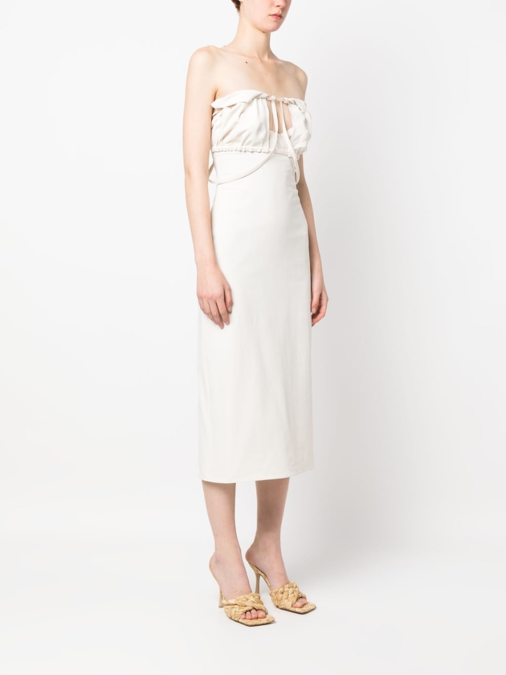 tailored strapless dress - 3