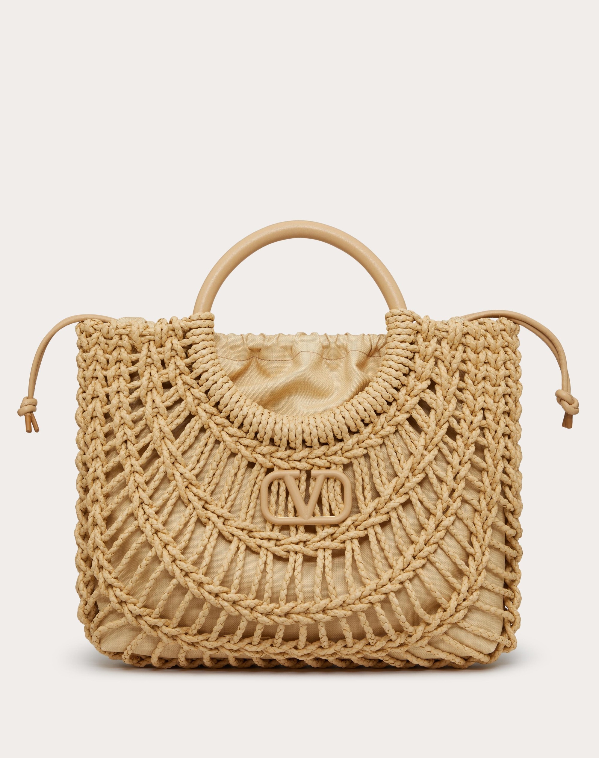 VALENTINO GARAVANI ALLKNOTS WOVEN ROPE SHOPPING BAG - 1