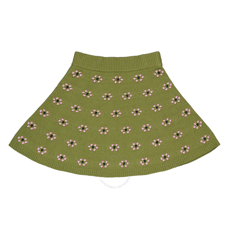 Kenzo Wool Floral Motif Mini Skirt - 5