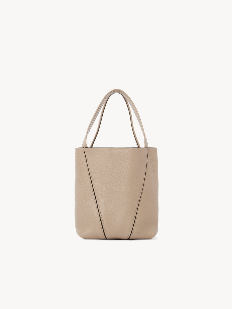 SMALL CHLOÉ SPIN TOTE BAG IN GRAINED LEATHER 4