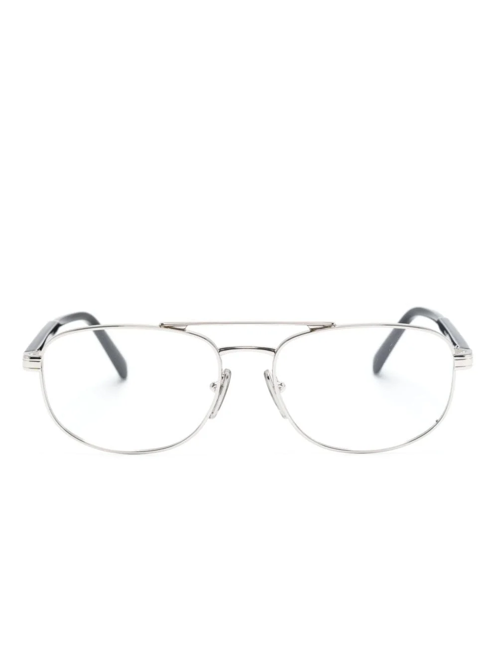 logo-print aviator-frame glasses - 1