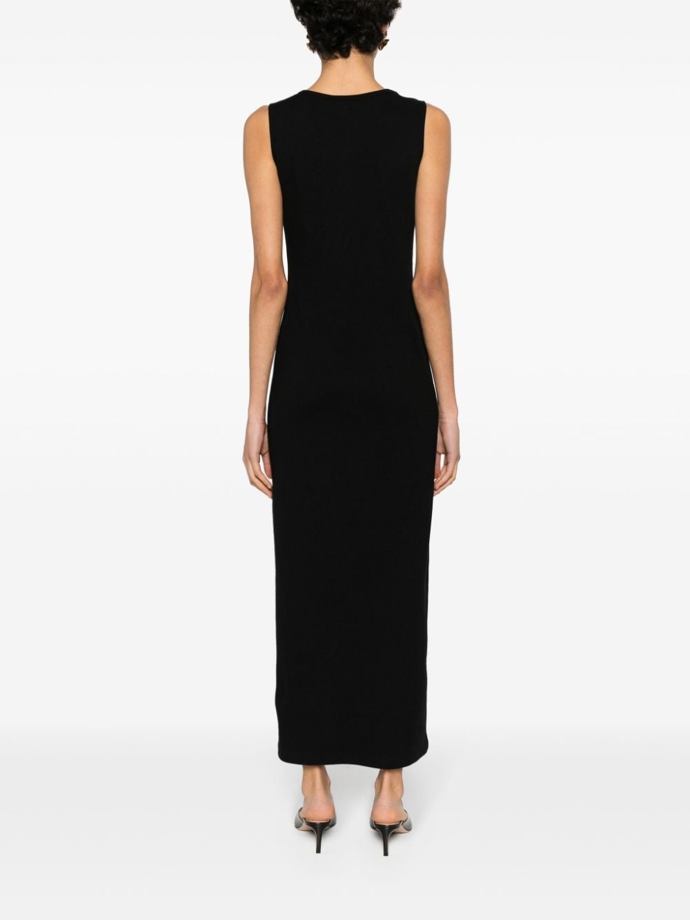crochet-detailed cotton maxi dress - 4