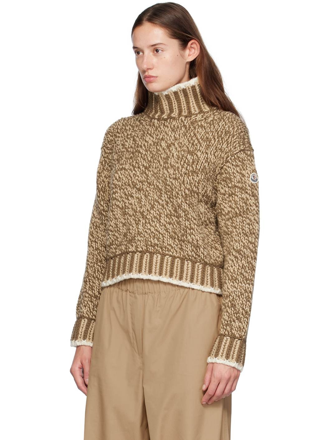Beige Wool Turtleneck - 4