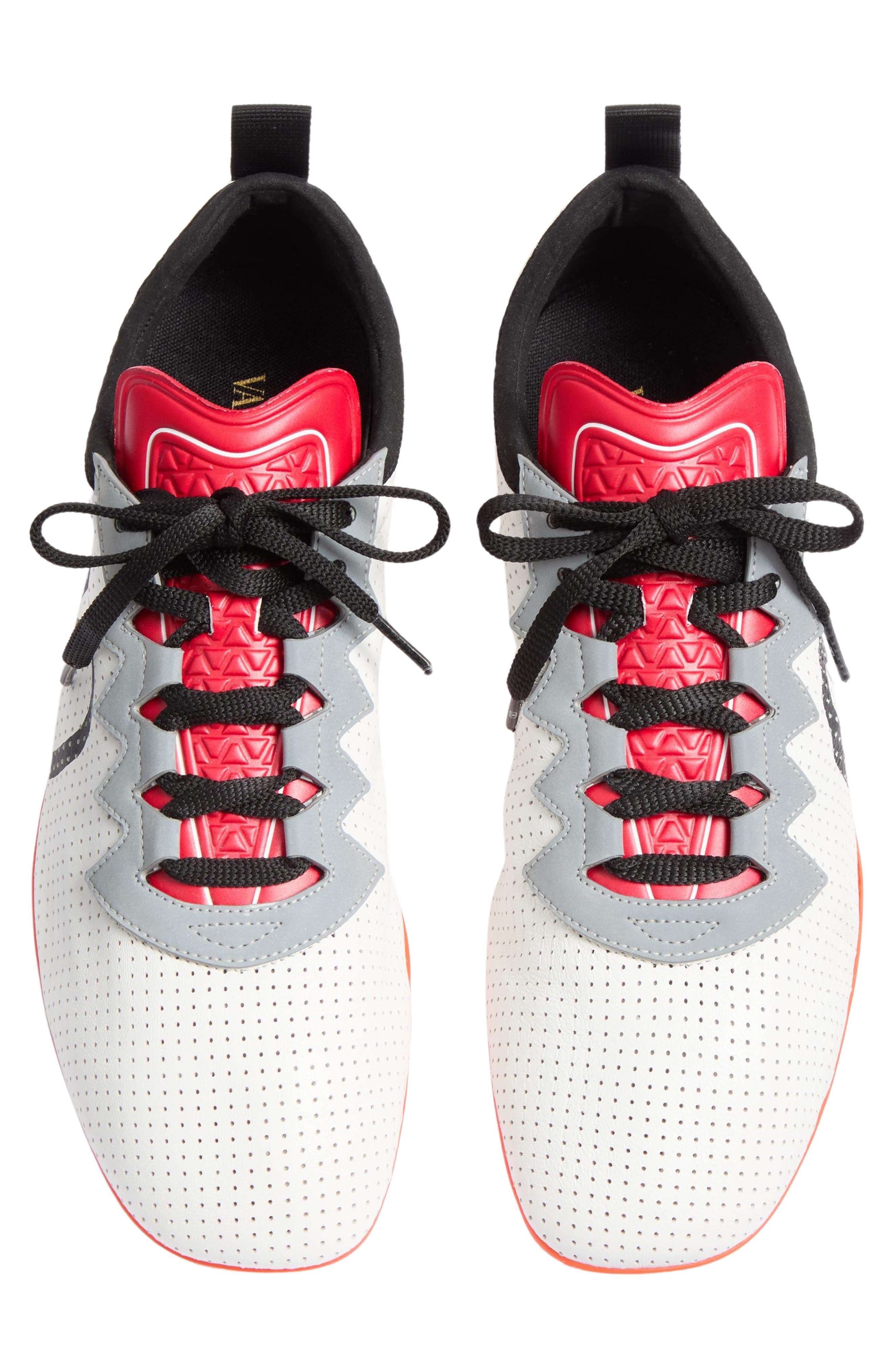Valentino Garavani Chromation Perforated Sneaker in Bianco/Grigio at Nordstrom - 4