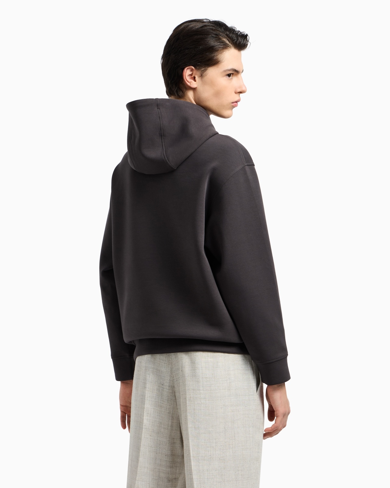 LOOSE-FIT HOODED SWEATSHIRT IN DOUBLE JERSEY WITH AN OVERSIZED LILY PRINT - 3