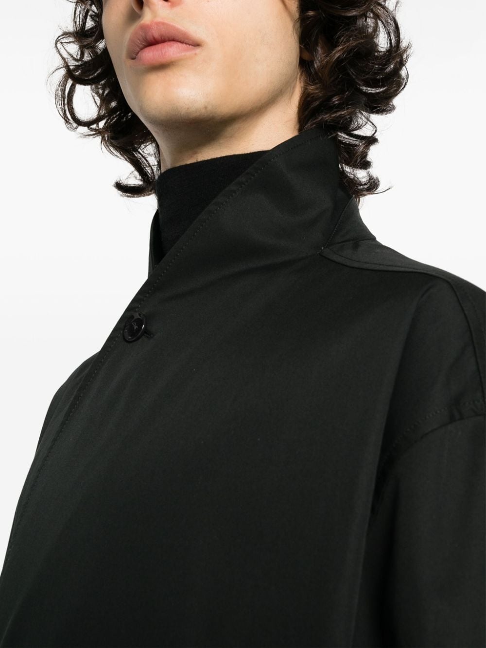 double-breasted cotton trench coat - 5