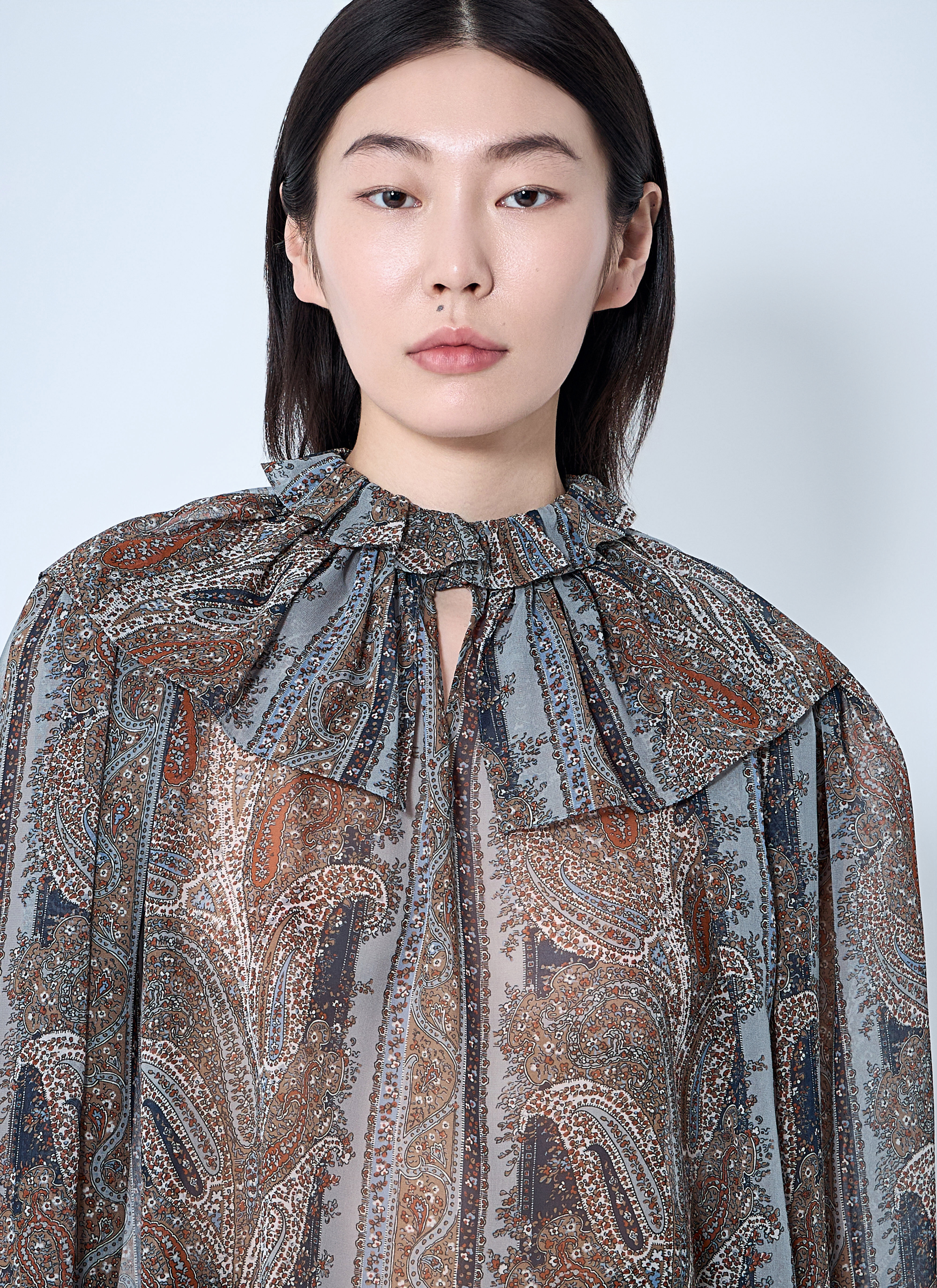 Paisley Silk Georgette Blouse - 5