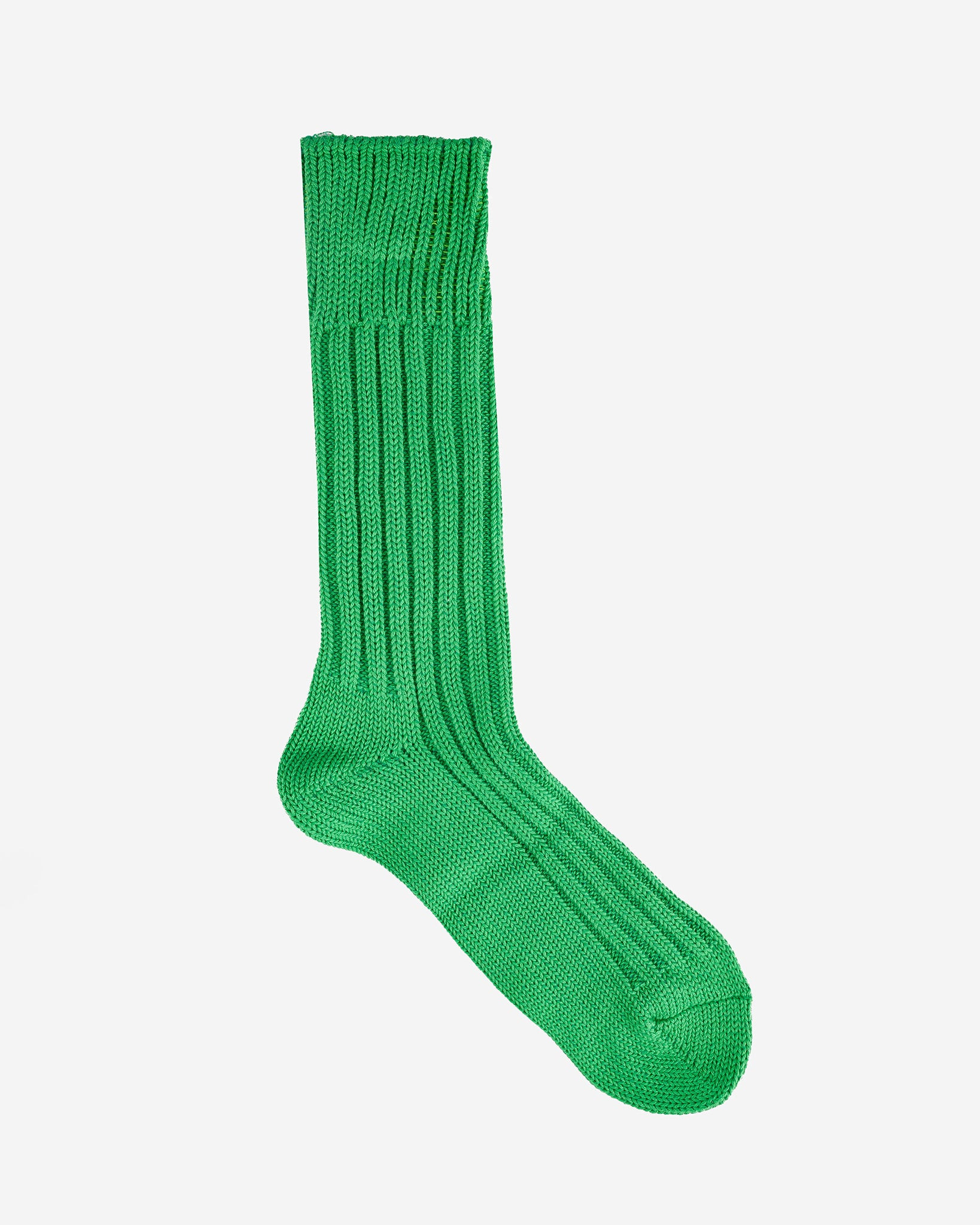 DEC-CAS-N-GRN Decka Cased Heavyweight Plain Socks - Neon Green - 3