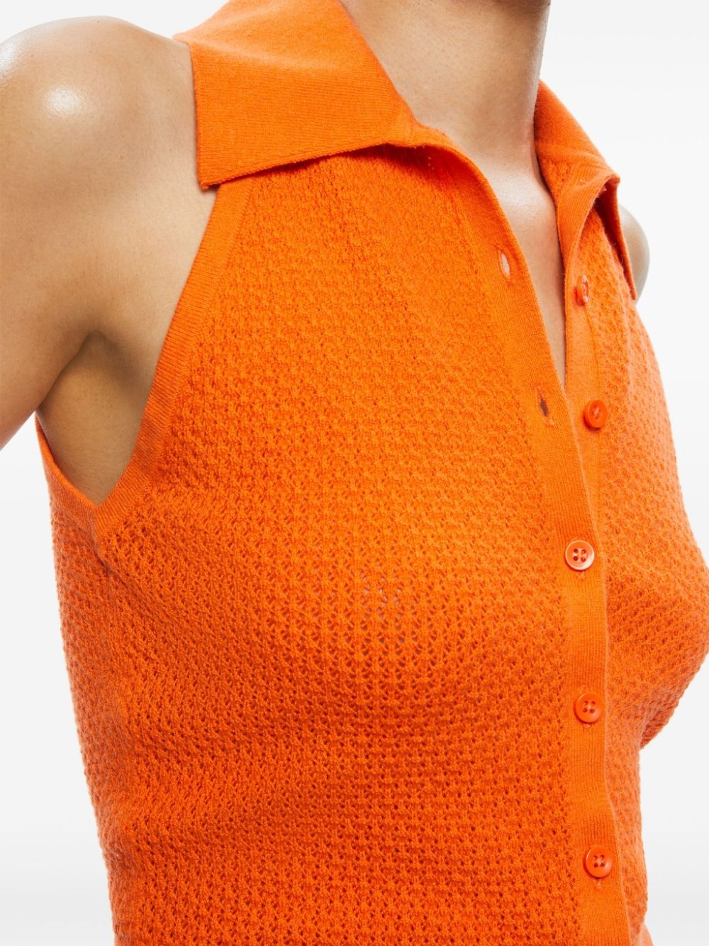 Miles spread-collar crochet top - 6