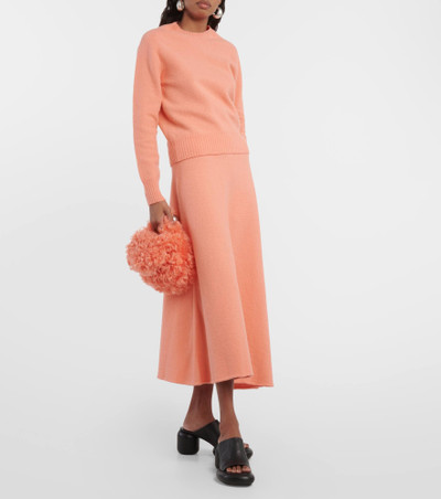 Jil Sander High-rise asymmetric wool midi skirt outlook