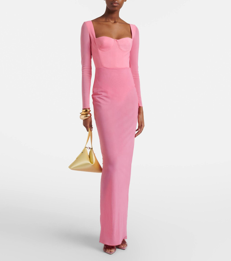 ALEX PERRY Semi-sheer mesh gown outlook