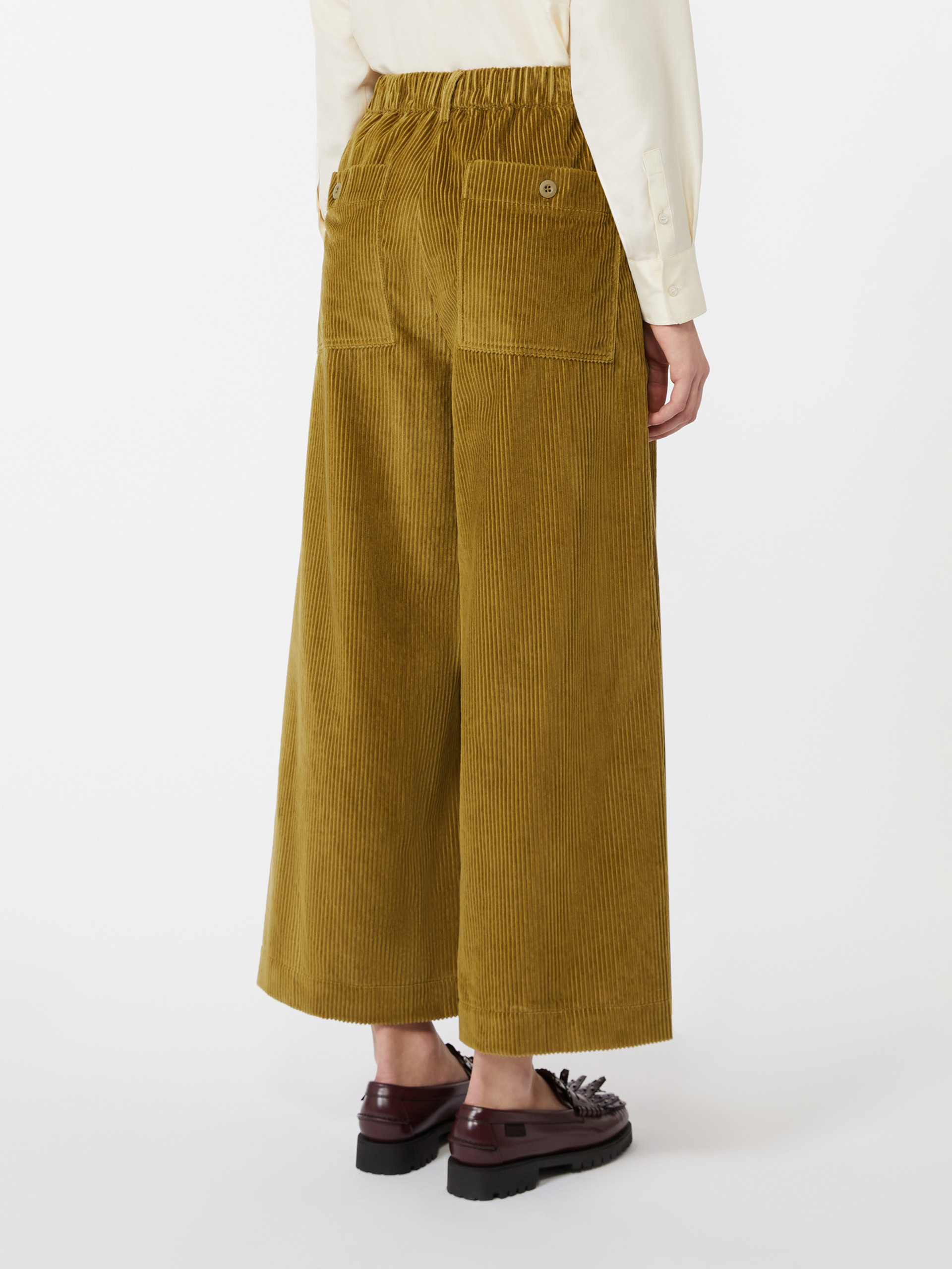 URSOLA Cropped cotton velvet trousers - 4