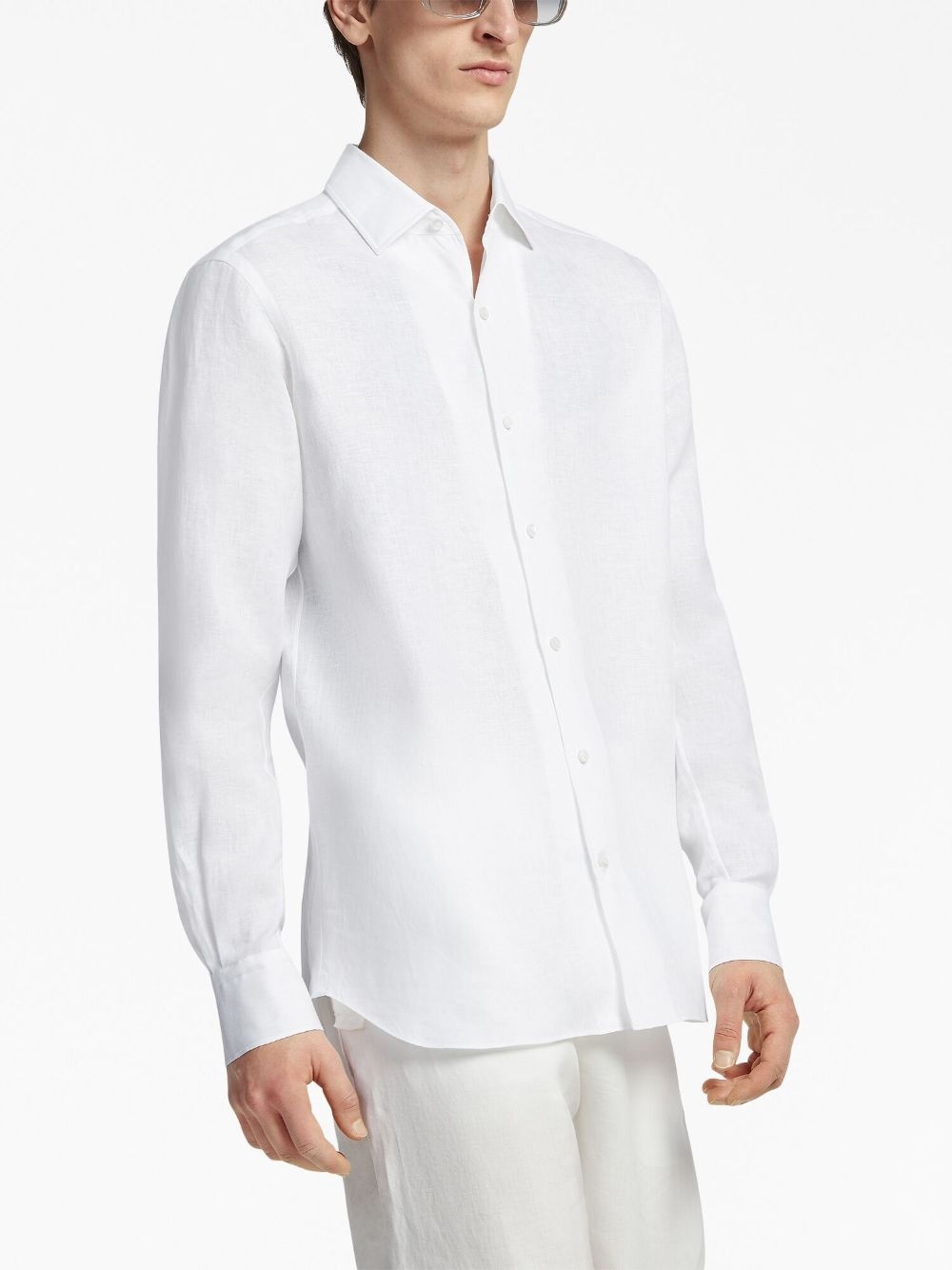 long-sleeve linen shirt - 2