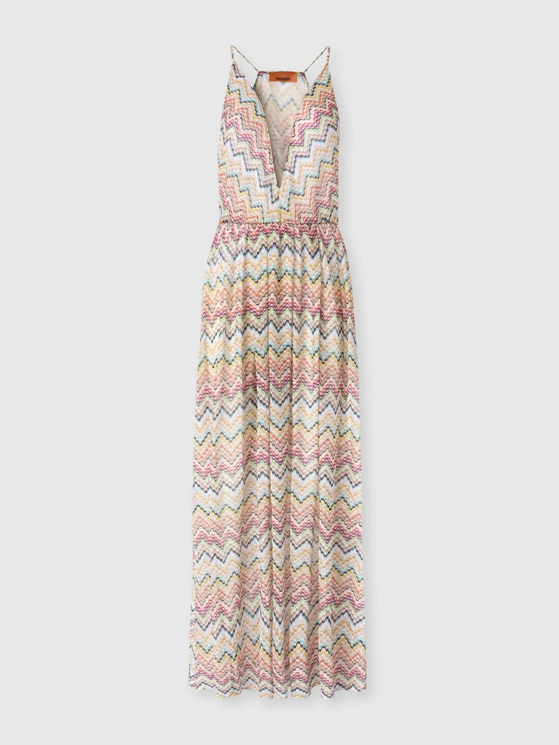 Long cover-up with irregular zig zag motif - 1