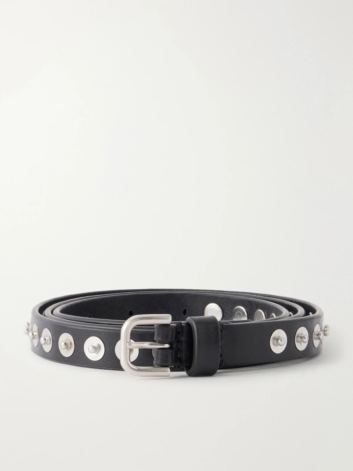 2cm Studded Leather Belt - 1