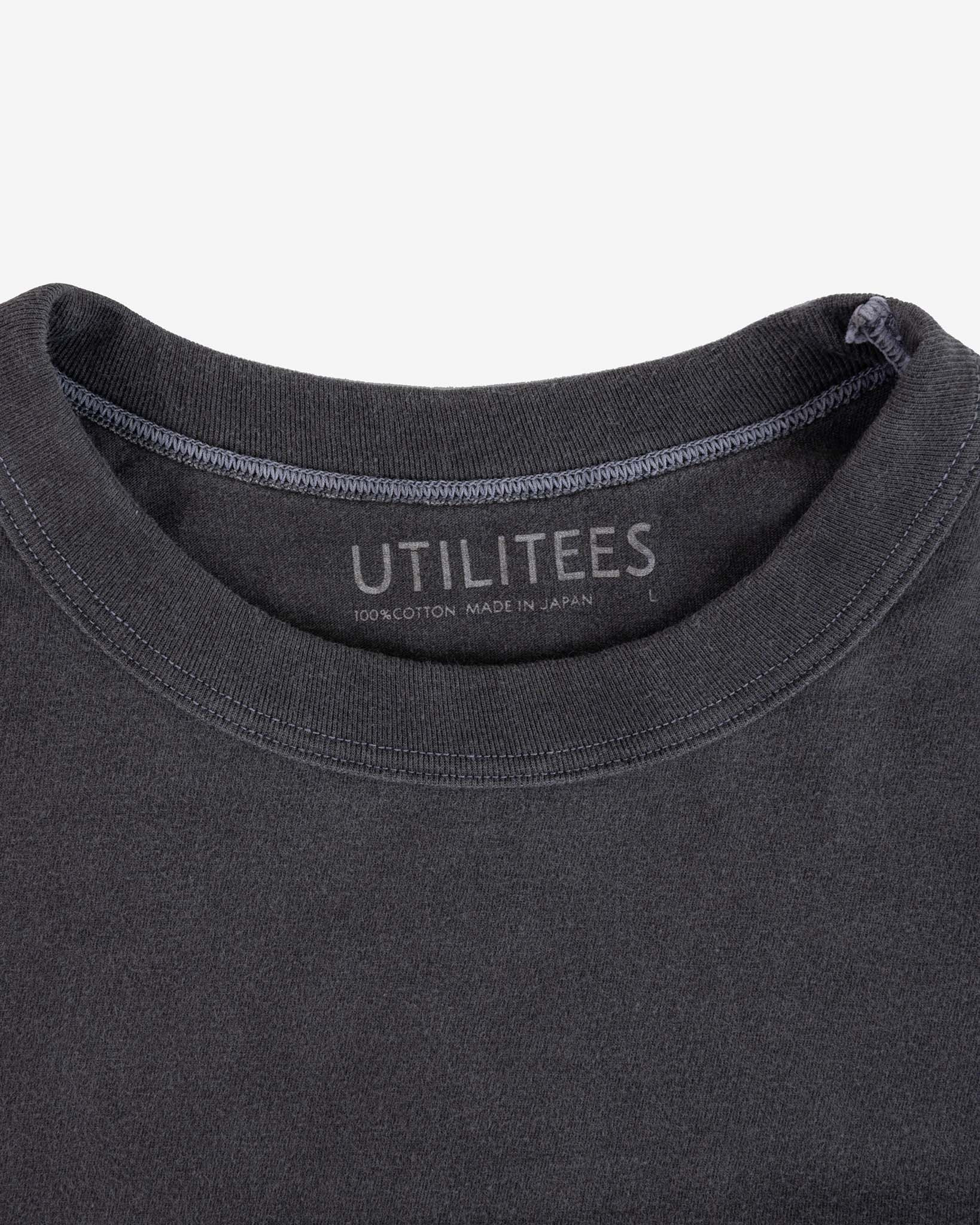 UTIL-CHA UTILITEES - 5.5oz Loopwheel Crew Neck T-Shirt - Charcoal - 5