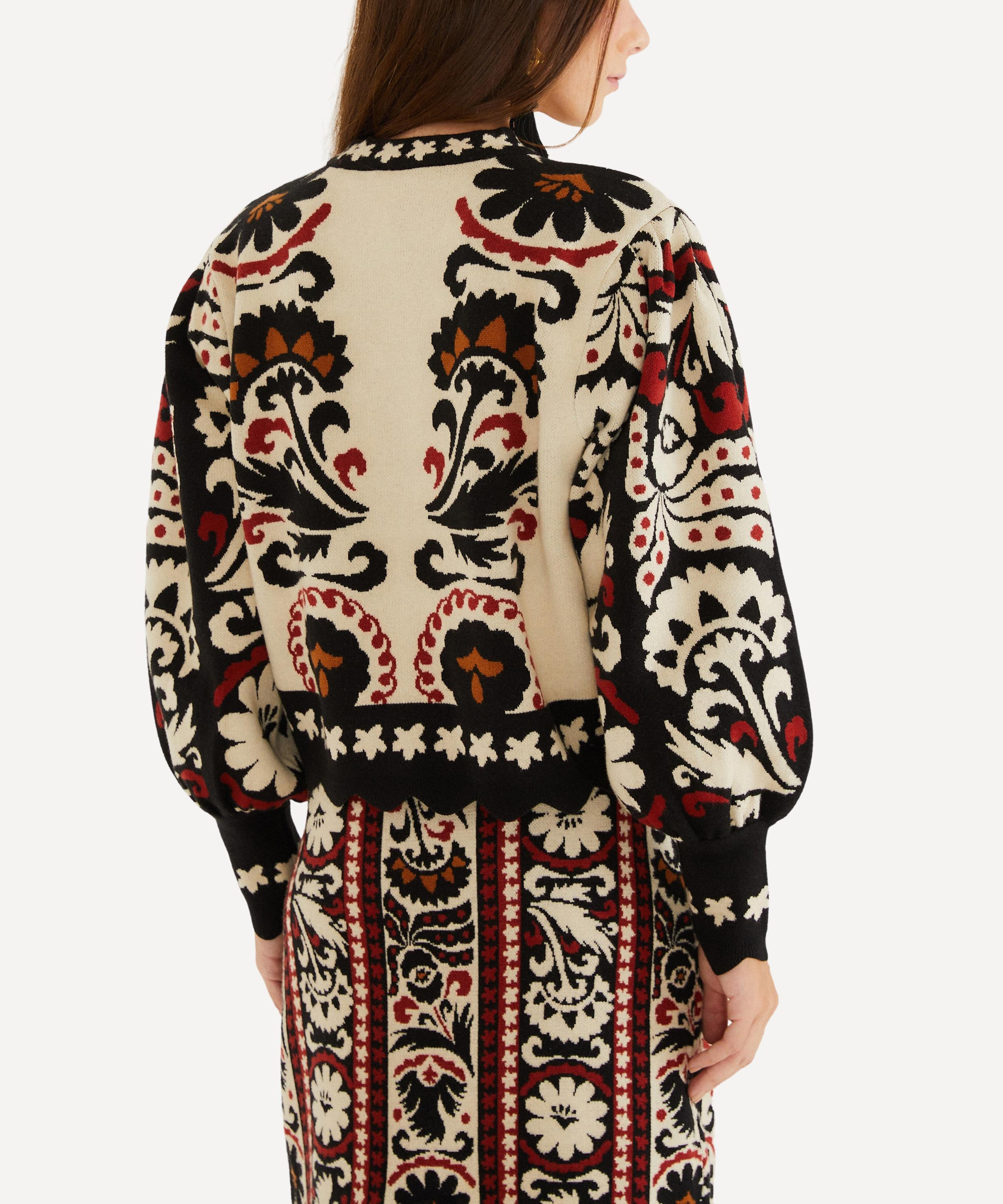 Blue Winter Tapestry Jumper - 2