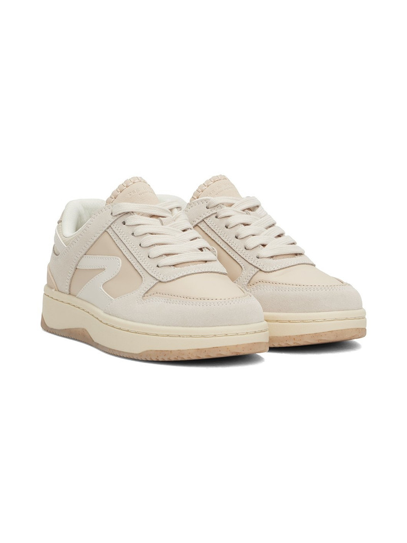 Beige Retro Tennis Sneakers 4