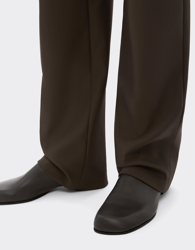 Leather Mules with Square Heel 7