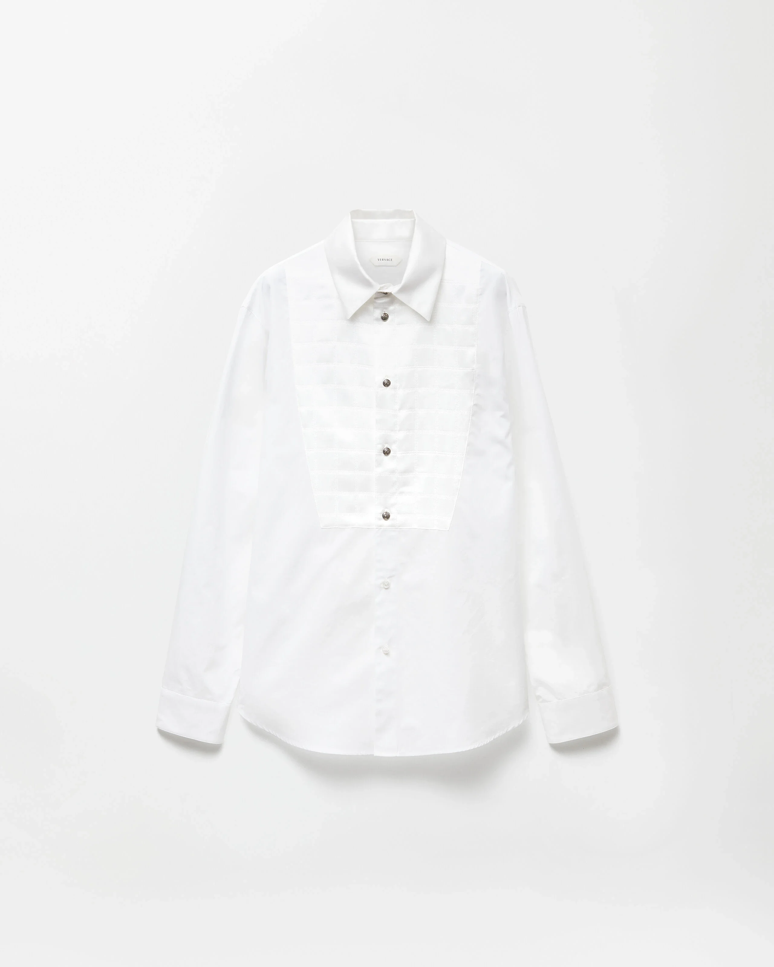 Cotton Poplin and Silk Satin Regular Fit Shirt - 1