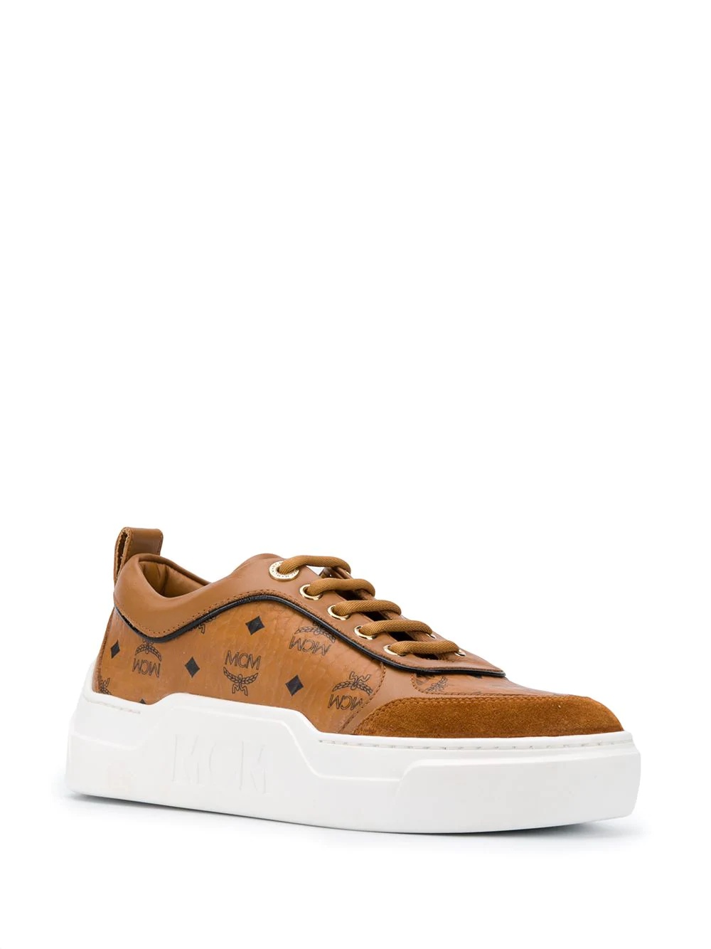 logo-print low-top sneakers - 2