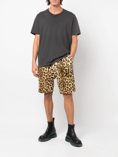 MASTERMIND WORLD leopard-print track shorts outlook