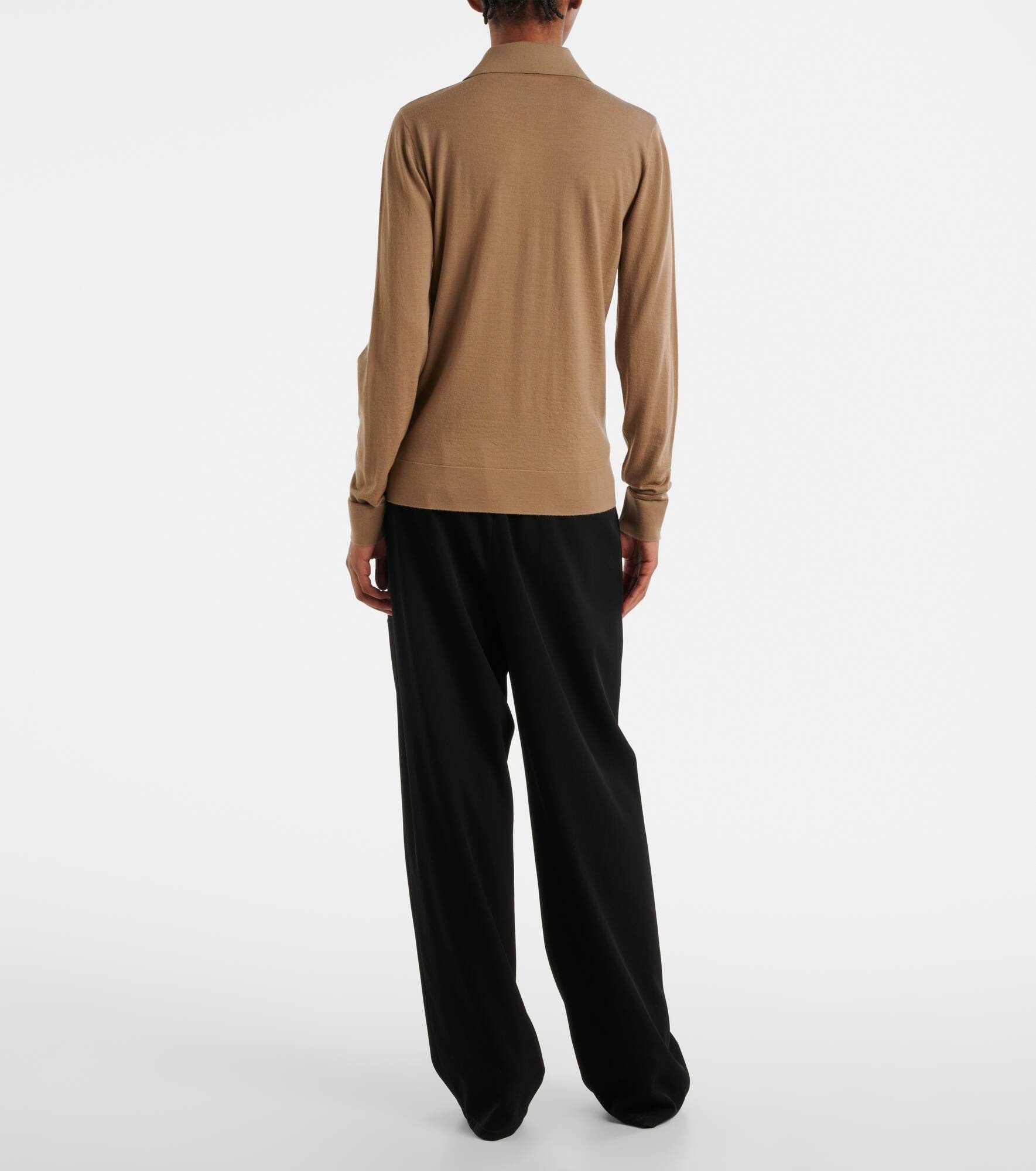 Ipanelli wool jersey polo sweater - 3