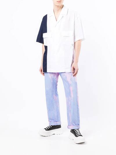 FENG CHEN WANG cotton colour-block shirt outlook