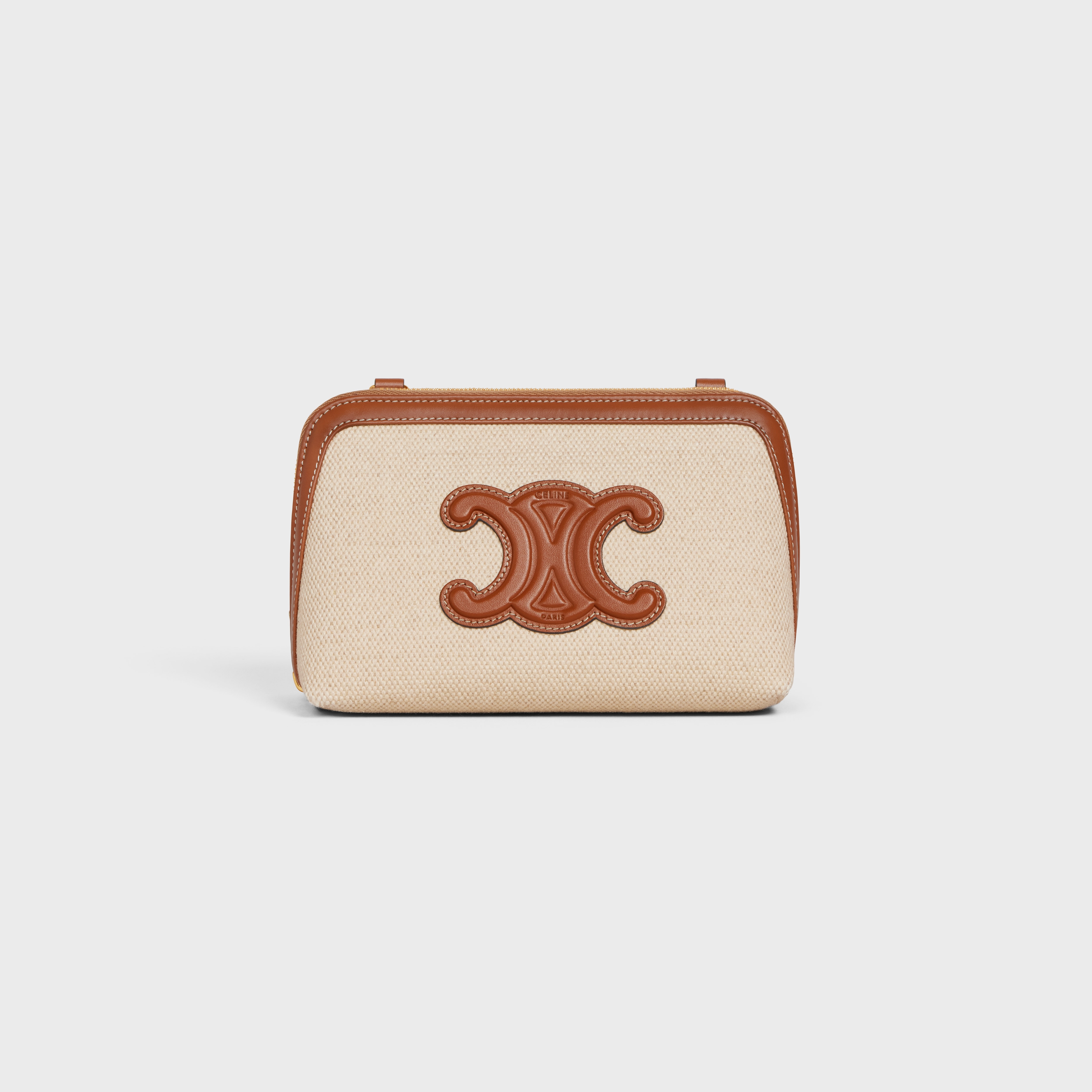 Clutch on Chain Cuir triomphe IN textile and calfskin - 4