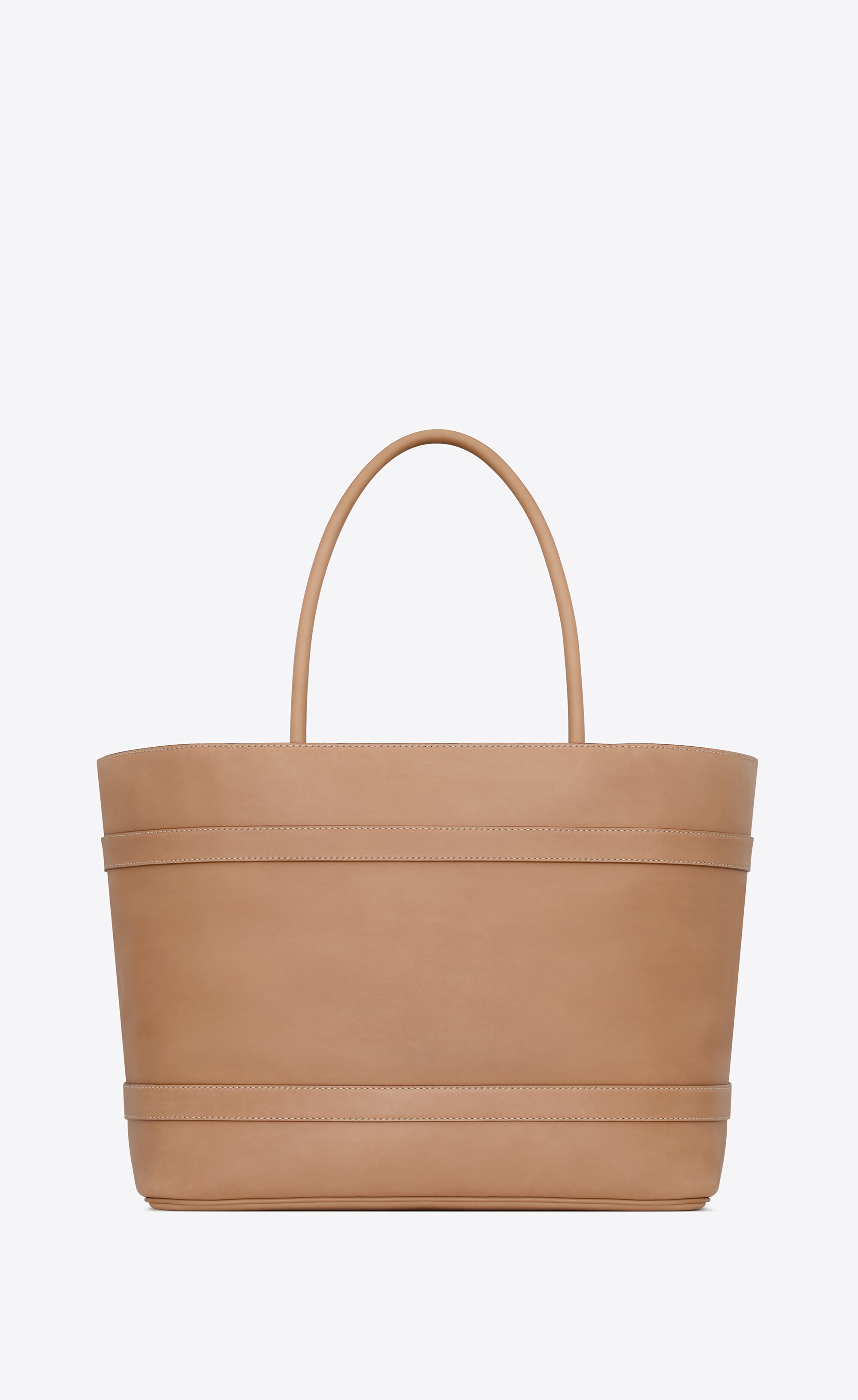 rive gauche tote bag in vegetable-tanned leather - 3