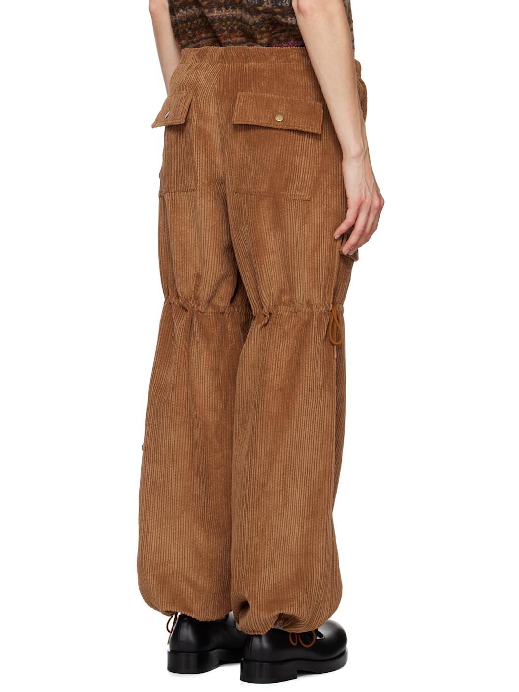 Tan Drawstring Trousers - 3